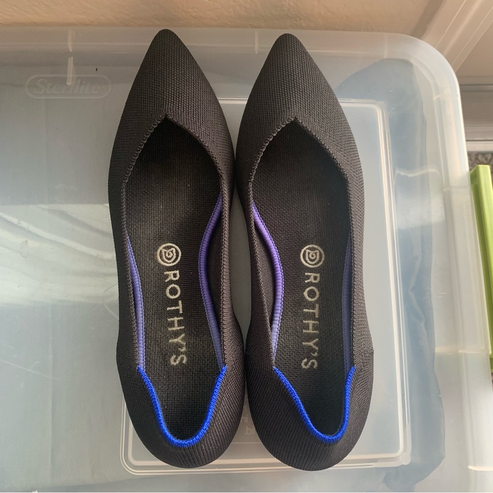 Rothy’s Shoes | The Point - Black Flat | sz. 9.5